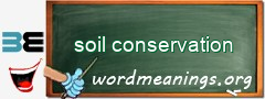 WordMeaning blackboard for soil conservation